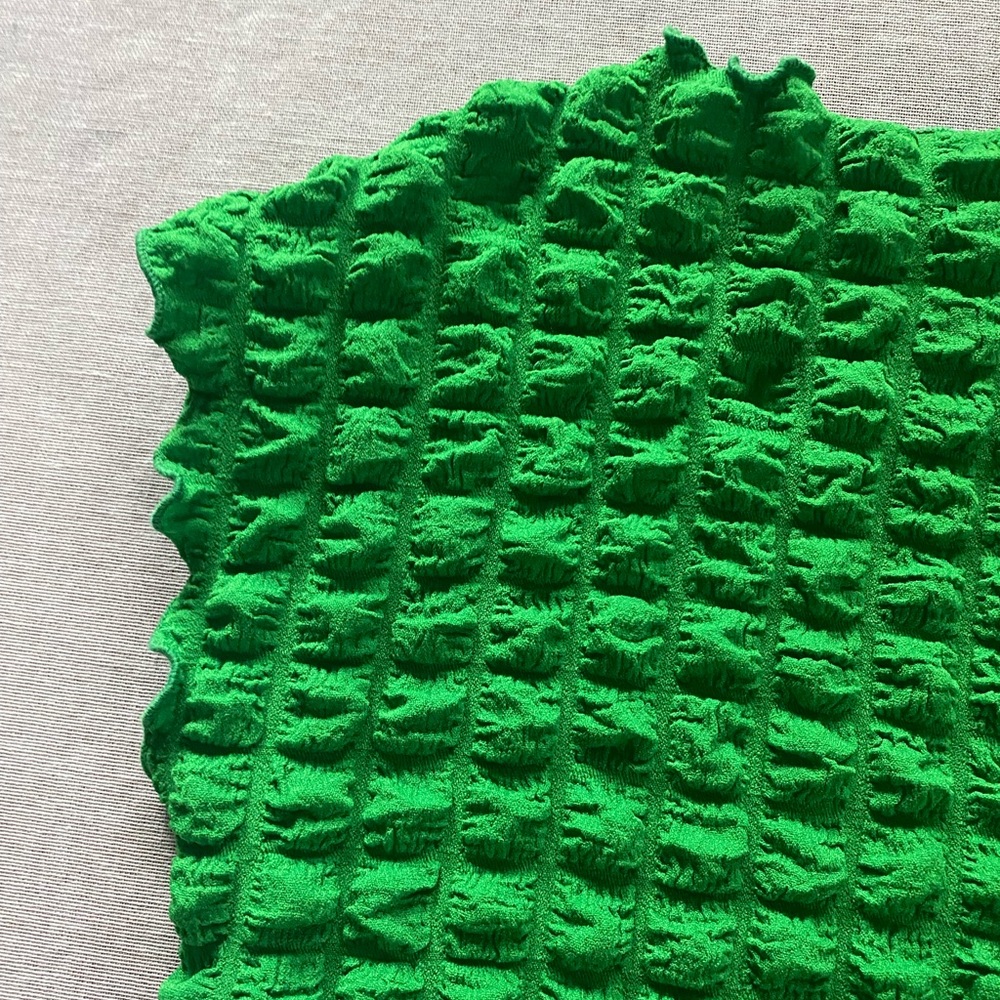 Poof! Vintage Green Textured Short Sleeve Top - Picture 3 of 7